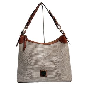 DOONEY & BOURKE LIZARD EMBOSSED HOBO BAG